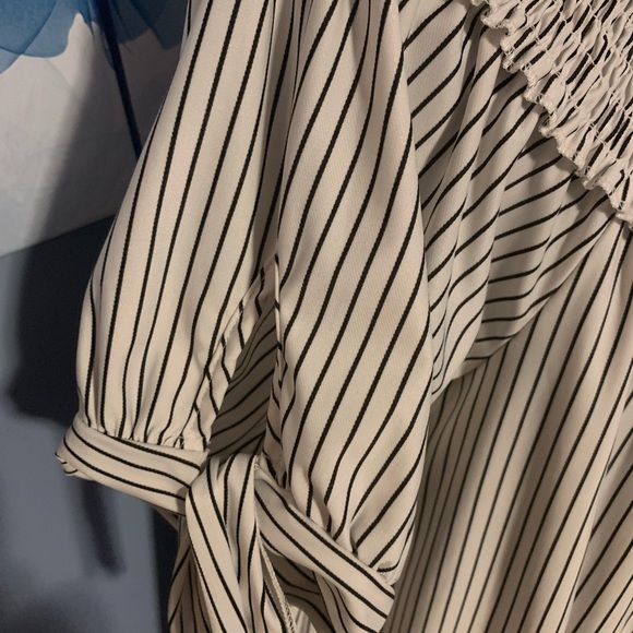 Mlle Gabrielle 
White with Black Strips. Size 3x. - Picture 5 of 5